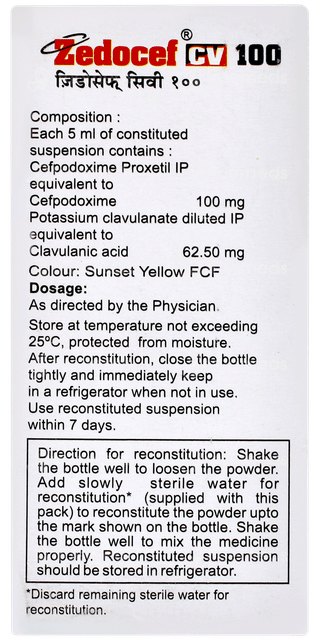 Zedocef Cv 100 Suspension 30ml