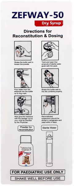 Zefway 50 Orange Flavour Dry Syrup 30ml
