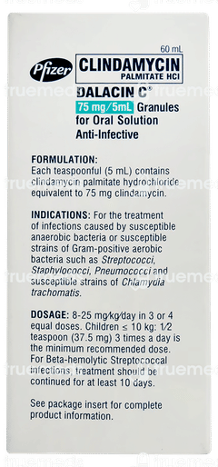 Dalacin C 75mg Granules For Solution 60ml