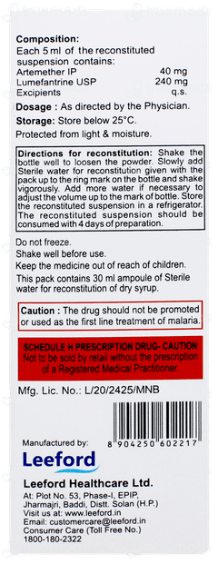 Lumifen Strawberry Flavour Dry Syrup 30ml Lumifen Strawberry Flavour Dry Syrup 30ml