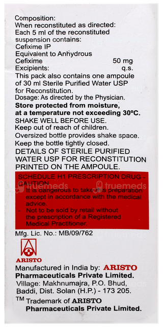 Maxicef O 50Mg Suspension 30Ml