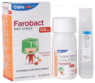 Farobact 100 Mg Tutti Frutti Flavour Dry Syrup 30 Ml