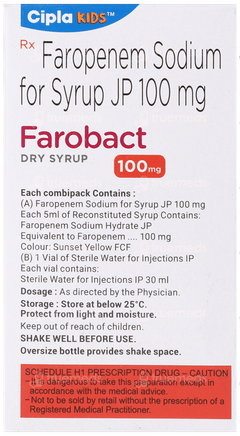 Farobact 100 Mg Tutti Frutti Flavour Dry Syrup 30 Ml Farobact 100 Mg Tutti Frutti Flavour Dry Syrup 30 Ml