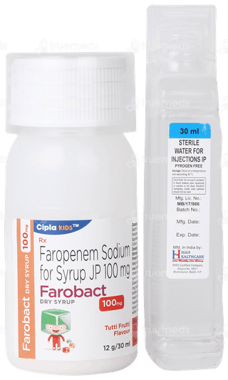 Farobact 100 Mg Tutti Frutti Flavour Dry Syrup 30 Ml
