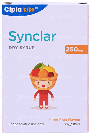 Synclar 250Mg Mixed Fruit Flavour Dry Syrup 30Ml
