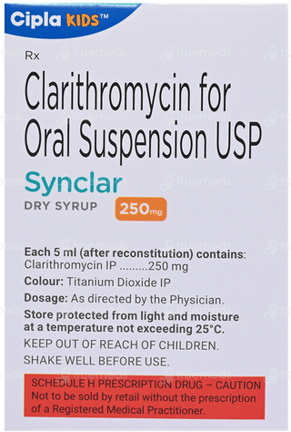 Synclar 250Mg Mixed Fruit Flavour Dry Syrup 30Ml