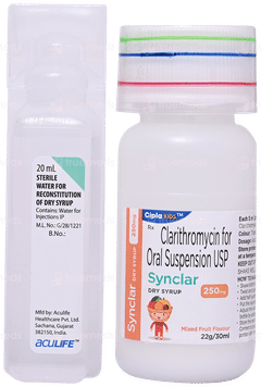 Synclar 250Mg Mixed Fruit Flavour Dry Syrup 30Ml Synclar 250Mg Mixed Fruit Flavour Dry Syrup 30Ml