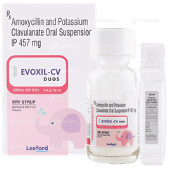 Evoxil Cv Duos Banana & Mix Fruit Flavour Dry Syrup 30Ml Evoxil Cv Duos Banana & Mix Fruit Flavour Dry Syrup 30Ml