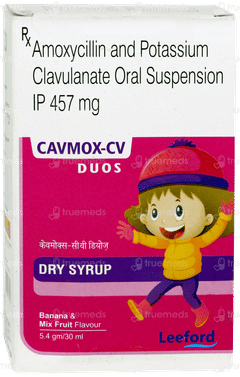Cavmox Cv Duos Banana & Mix Fruit Flavour Dry Syrup 30ml Cavmox Cv Duos Banana & Mix Fruit Flavour Dry Syrup 30ml