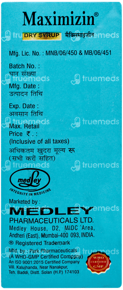 Maximizin Dry Syrup 30ml