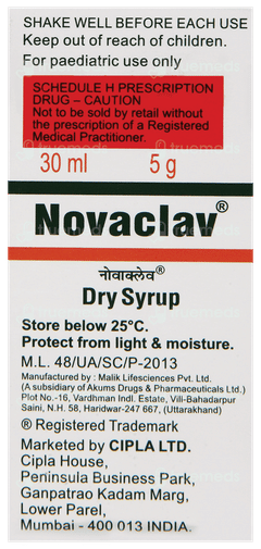 Novaclav Dry Syrup 30Ml Novaclav Dry Syrup 30Ml