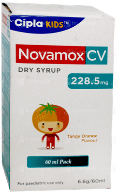 Novamox Cv 228.5Mg Tangy Orange Flavour Dry Syrup 60Ml Novamox Cv 228.5Mg Tangy Orange Flavour Dry Syrup 60Ml