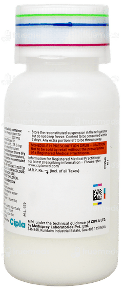 Novamox Cv 228.5Mg Tangy Orange Flavour Dry Syrup 60Ml Novamox Cv 228.5Mg Tangy Orange Flavour Dry Syrup 60Ml