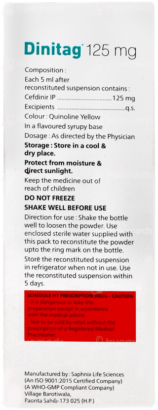 Dinitag 125mg Suspension 30ml