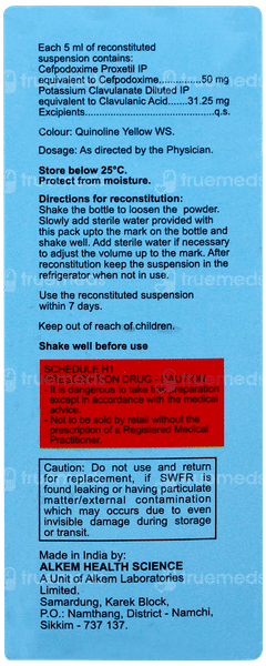 Swich Cv 50 Pineapple Flavour Dry Syrup 30ml