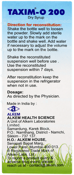 Taxim O 200 Dry Syrup 30ml