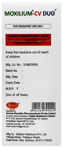 Moxilium Cv Duo Dry Syrup 30ml