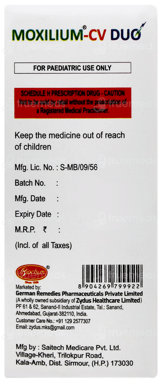 Moxilium Cv Duo Dry Syrup 30ml