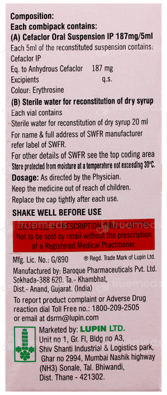 Distaclor 187Mg Dry Syrup 30Ml