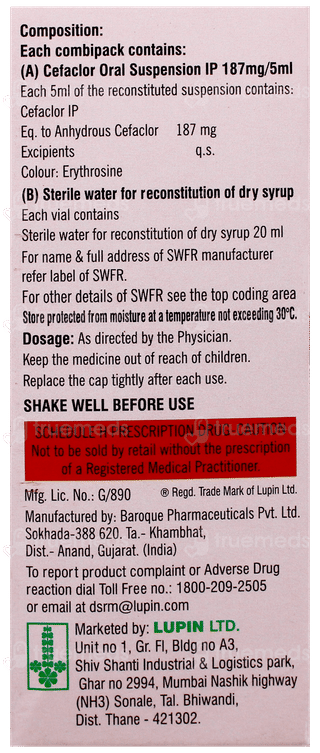 Distaclor 187Mg Dry Syrup 30Ml