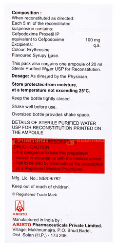 Monocef O 100 Pineapple Peppermint Flavour Suspension 30ml