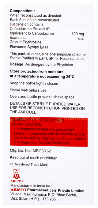 Monocef O 100 Pineapple Peppermint Flavour Suspension 30ml