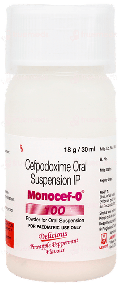 Monocef O 100 Pineapple Peppermint Flavour Suspension 30ml
