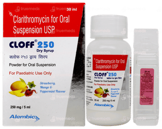 Cloff 250 Strawberry Mango & Peppermint Flavour Dry Syrup 30ml