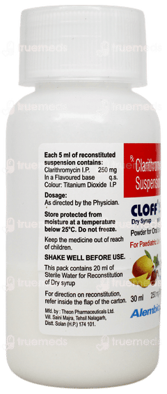 Cloff 250 Strawberry Mango & Peppermint Flavour Dry Syrup 30ml
