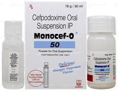 MONOCEF O 50 PINEAPPLE PEPPERMINT FLAVOUR SUSPENSION 30ML