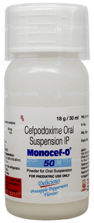 Monocef O 50 Pineapple Peppermint Flavour Suspension 30ml