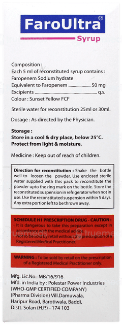 Faroultra Syrup 30ml