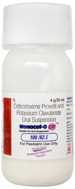 Monocef O Cv 100/62.5 Pineapple Peppermint Flavour Suspension 30ml
