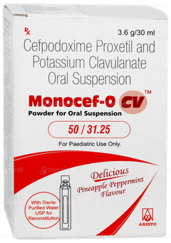 Monocef O Cv 50/31.25 Pineapple Peppermint Flavour Suspension 30ml