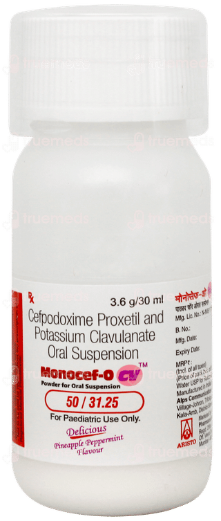 Monocef O Cv 50/31.25 Pineapple Peppermint Flavour Suspension 30ml