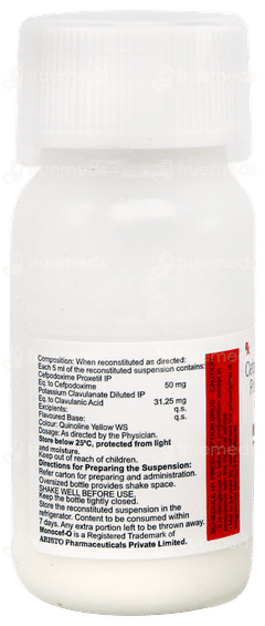 Monocef O Cv 50/31.25 Pineapple Peppermint Flavour Suspension 30ml