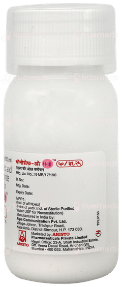 Monocef O Cv 50/31.25 Pineapple Peppermint Flavour Suspension 30ml