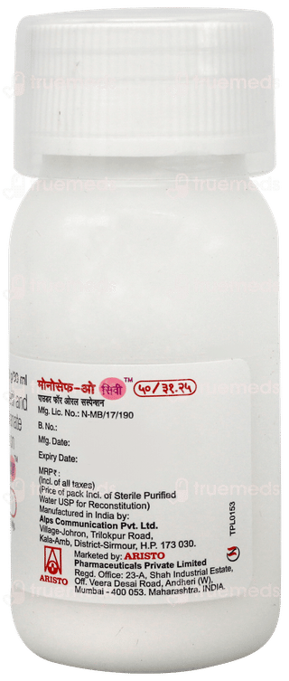 Monocef O Cv 50/31.25 Pineapple Peppermint Flavour Suspension 30ml