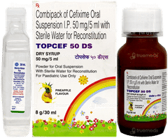 Topcef 50 Ds Pineapple Flavour Dry Syrup 30Ml Topcef 50 Ds Pineapple Flavour Dry Syrup 30Ml