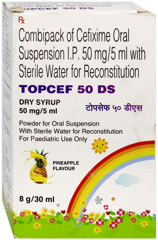 Topcef 50 Ds Pineapple Flavour Dry Syrup 30Ml