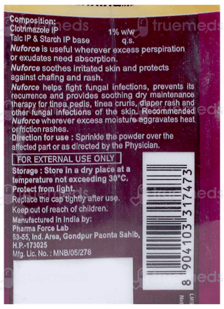 Nuforce Dusting Powder 75Gm
