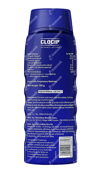 Clocip Advance Action Prickly Heat Powder 150 GM