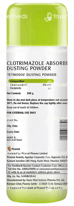 Tetmosol Fresh Lime Fragrance Dusting Powder 100gm
