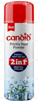 Candid 2 In 1 Prickly Heat Relief Menthol Cooling Powder 120 GM