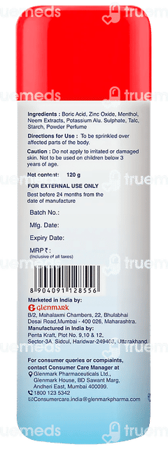 Candid New 2 In 1 Prickly Heat Relief Menthol Cooling Powder 120gm