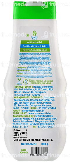 Made Safe Mamaearth Baby Powder 300 GM Made Safe Mamaearth Baby Powder 300 GM