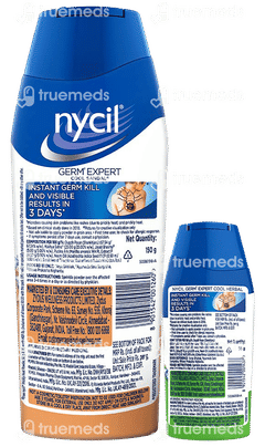 Nycil Germ Expert Cool Sandal Prickly Heat Powder 150gm With Nycil Cool Herbal 50gm Free