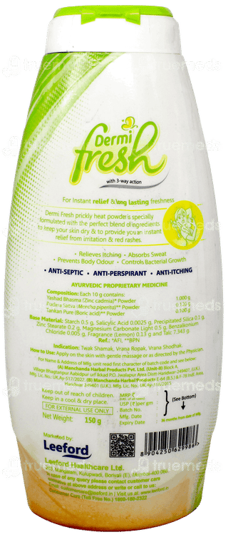 Dermi Fresh Prickly Heat Jasmine Powder 150gm