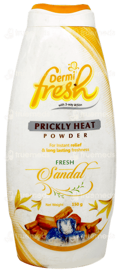 DERMI FRESH PRICKLY HEAT SANDAL POWDER 150GM