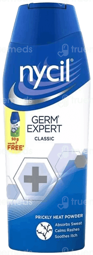 Nycil Germ Expert Classic Prickly Heat Powder 150Gm With 50Gm Free